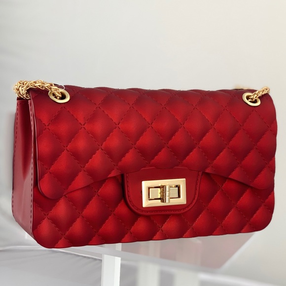 Red Jelly Handbag Crossed body Purse - Picture 5 of 8